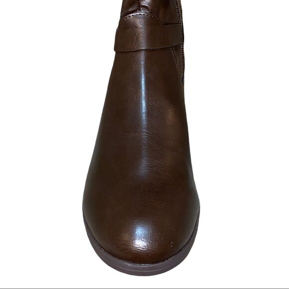 Style & Co Kindell Faux Leather Chocolate Brown Riding Boots Size 7.5M New - Picture 4 of 8